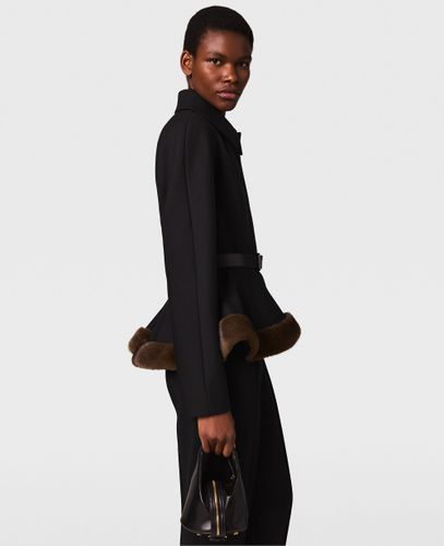 Veste à basque avec bordure effet vison, , Taille: 38 - Stella McCartney - Modalova