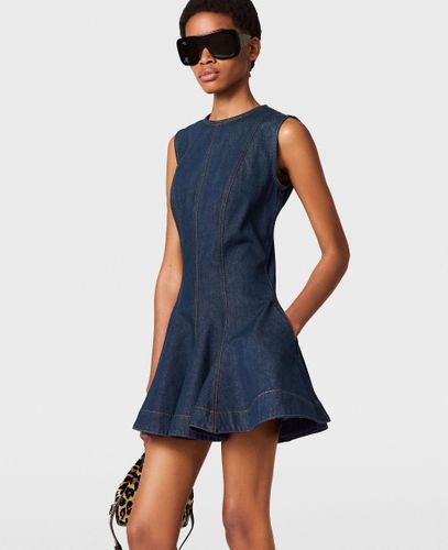 Mini robe à basque en denim, , Taille: XS - Stella McCartney - Modalova
