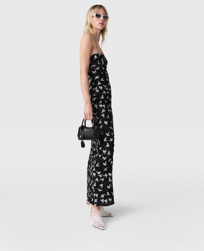 Robe midi bustier en mesh avec imprime colombe, , /, Taille: XS - Stella McCartney - Modalova