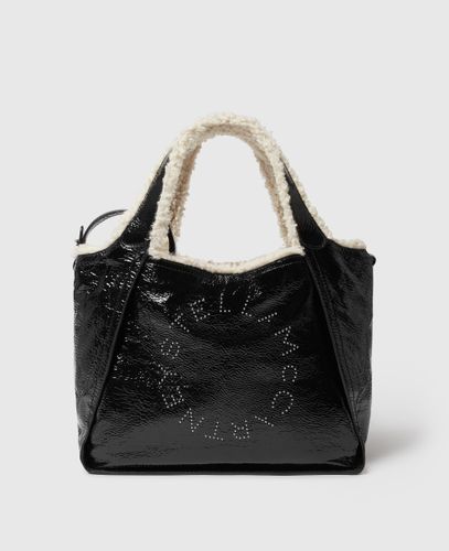 Cabas verni craquelé à bandoulière Logo - Stella McCartney - Modalova