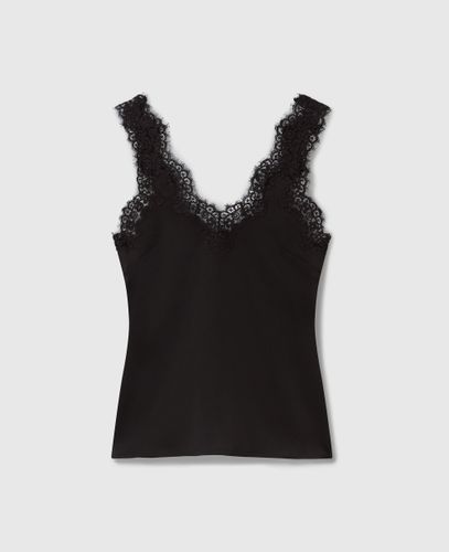 Haut en satin avec bordure en dentelle, , Taille: 44 - Stella McCartney - Modalova