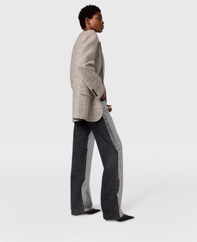 Jean a chaps oversize en denim orne de miroirs, , , Taille: 24 - Stella McCartney - Modalova