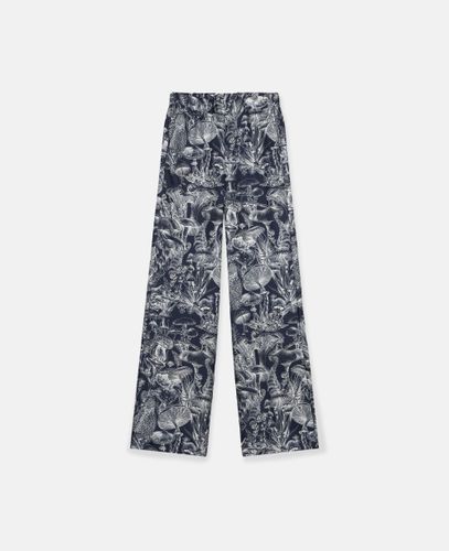 Pantalon de pyjama en soie à imprimé Fungi Forest, , Taille: 38 - Stella McCartney - Modalova