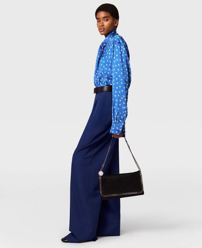 Chemise en satin à imprimé étoile avec naud à nouer, , Taille: 36 - Stella McCartney - Modalova