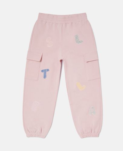 Pantalon de jogging a cordon de serrage avec broderie logo, , Taille: 8 - Stella McCartney - Modalova