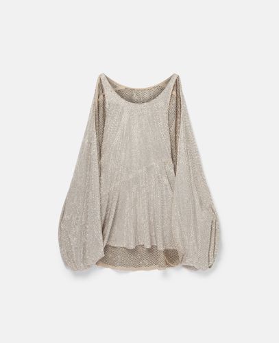 Mini robe cape en soie strass cristal, , , Taille: 42 - Stella McCartney - Modalova