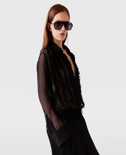 Chemise transparente en mousseline a volants, , , Taille: 42 - Stella McCartney - Modalova