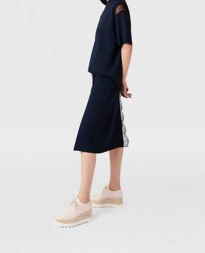 Jupe midi a taille mi haute et empiecements en dentelle, , , Taille: M - Stella McCartney - Modalova