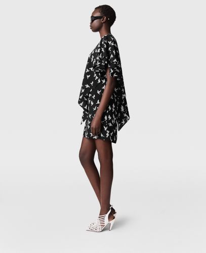 Mini robe a manches courtes superposees avec imprime colombe, , /, Taille: 38 - Stella McCartney - Modalova