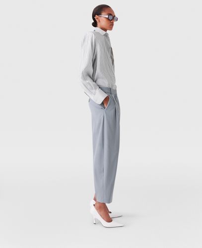 Pantalon plisse en laine a taille haute, , , Taille: 42 - Stella McCartney - Modalova