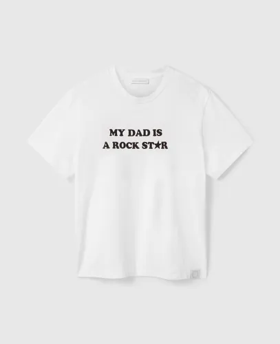T-shirt avec slogan My Dad Is a Rockstar, , Taille: S - Stella McCartney - Modalova