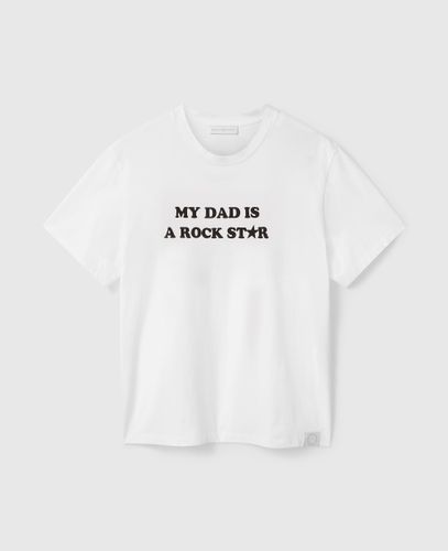 T-shirt avec slogan My Dad Is a Rockstar, , Taille: XS - Stella McCartney - Modalova