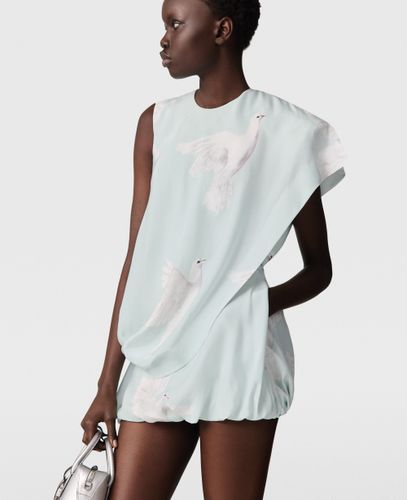 Mini robe a traine nouee avec imprime colombe, , , Taille: 40 - Stella McCartney - Modalova