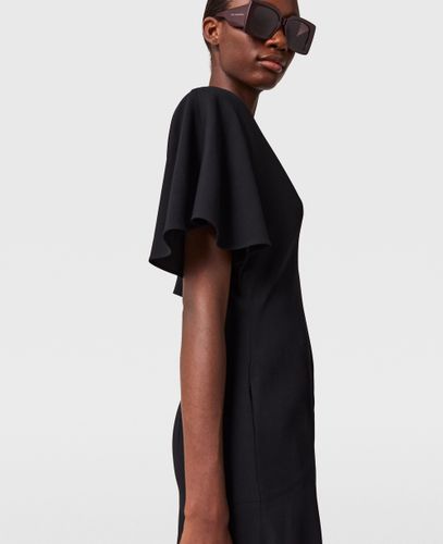 Robe midi en satin à manches courtes et col en V, , Taille: 36 - Stella McCartney - Modalova