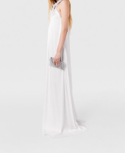 Robe longue en satin a dos nu et cristaux, , , Taille: 36 - Stella McCartney - Modalova