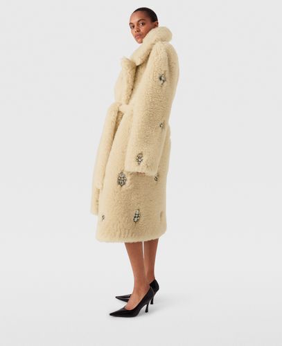 Manteau en peluche teddy orne de cristaux, , , Taille: 38 - Stella McCartney - Modalova