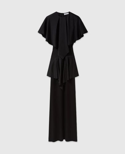 Robe de soirée plissée superposée en satin, , Taille: 38 - Stella McCartney - Modalova