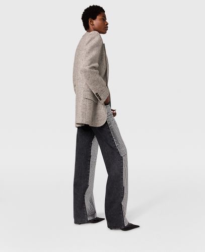 Jean a chaps oversize en denim orne de miroirs, , , Taille: 26 - Stella McCartney - Modalova
