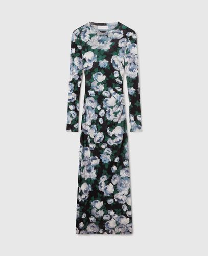 Robe midi florale a manches longues en mesh, , Taille: XS - Stella McCartney - Modalova