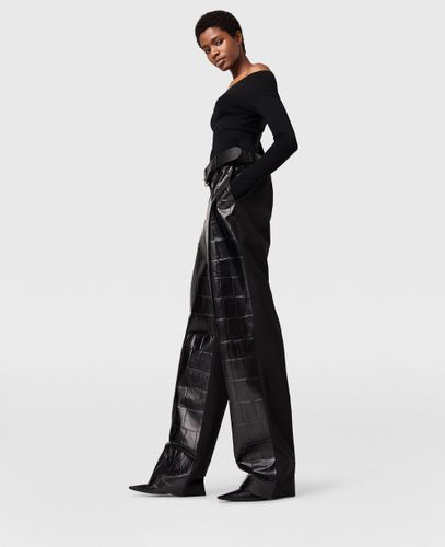 Pantalon droit embosse crocodile, , , Taille: 40 - Stella McCartney - Modalova