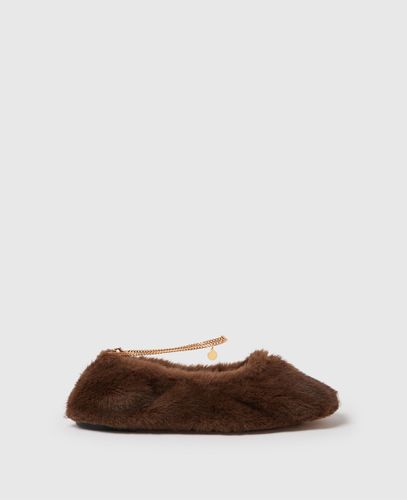 Ballerines effet vison avec chaîne à la cheville, , Taille: 40 - Stella McCartney - Modalova