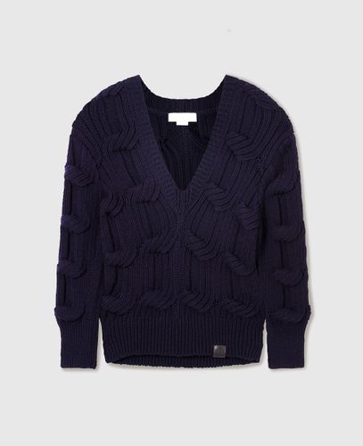 Pull a col en V en maille torsadee Falabella, , , Taille: M - Stella McCartney - Modalova