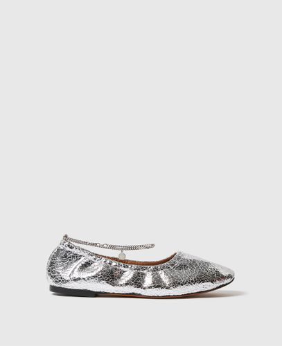 Ballerines craquelees metallisees a detail chaine, , Taille: 40 - Stella McCartney - Modalova
