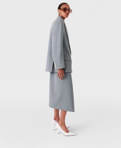 Jupe midi en laine avec chaine Falabella, , , Taille: 40 - Stella McCartney - Modalova