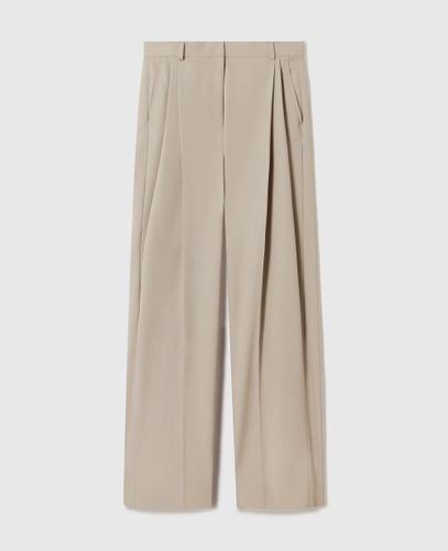 Pantalon droit plisse en laine, , , Taille: 38 - Stella McCartney - Modalova