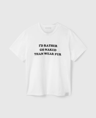 T-shirt avec slogan Rather Go Naked, , Taille: L - Stella McCartney - Modalova