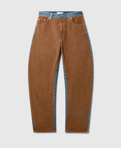 Jean arrondi avec empiecements en velours cotele, , Taille: 26 - Stella McCartney - Modalova