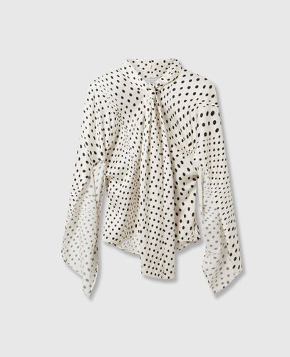 Chemise a col cravate en viscose a pois, , Taille: 40 - Stella McCartney - Modalova