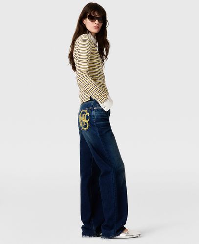 Jean droit avec ecusson brode, , , Taille: 28 - Stella McCartney - Modalova