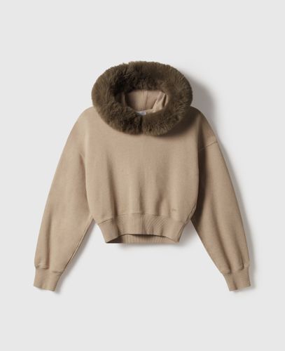 Sweat-shirt à col en peluche vegan, , Taille: M - Stella McCartney - Modalova