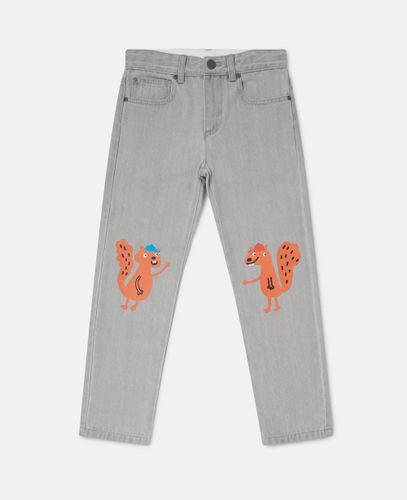 Jean graphique en denim avec ecureuil, , Taille: 8 - Stella McCartney - Modalova