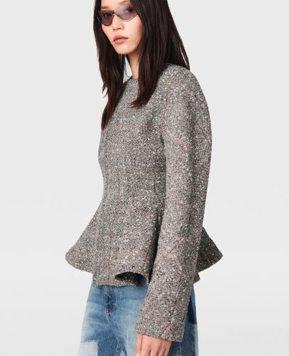 Veste en laine mouchetée à basque, , Taille: 38 - Stella McCartney - Modalova