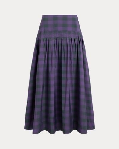 Maxi jupe plissée écossaise en taffetas - Polo Ralph Lauren - Modalova