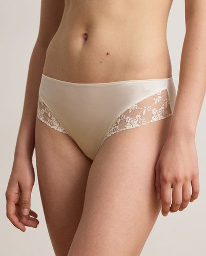 Shorty brodé en piqué et satin - Lauren - Modalova