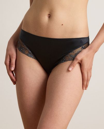 Shorty brodé en piqué et satin - Lauren - Modalova
