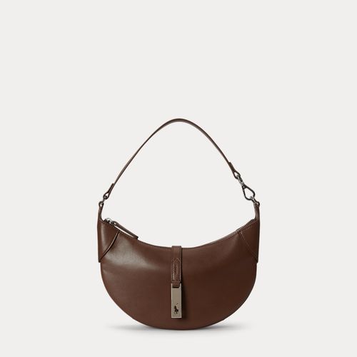Mini sac porté épaule Polo ID en vachette - Polo Ralph Lauren - Modalova