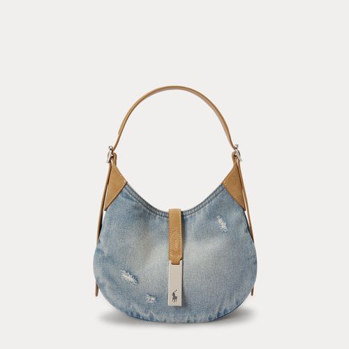 Sac petit Shoulder Polo ID en denim-daim - Polo Ralph Lauren - Modalova