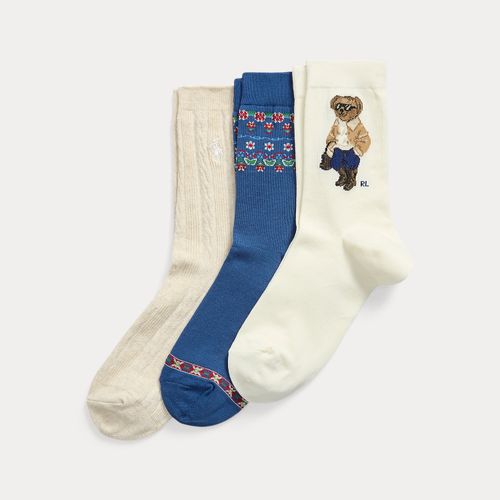Paires chaussettes fleuries Polo Bear - Polo Ralph Lauren - Modalova