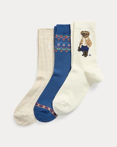 Paires chaussettes fleuries Polo Bear - Polo Ralph Lauren - Modalova