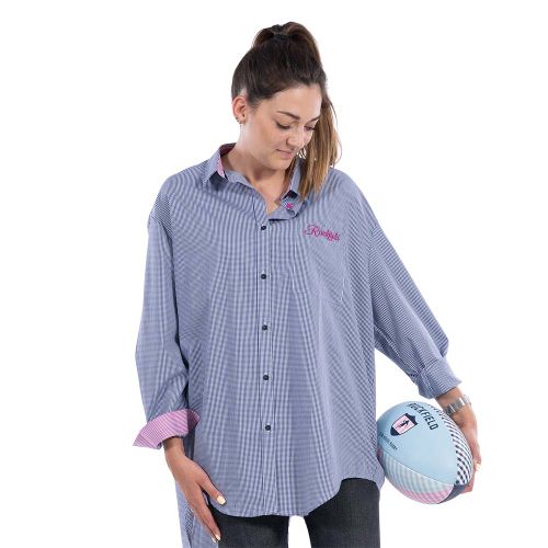 Chemise tunique Vichy marine - Ruckfield - Modalova