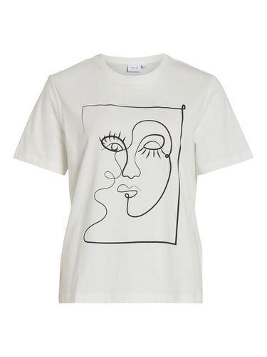 Imprimé En Coton T-shirt - Vila - Modalova