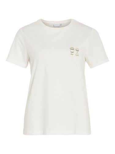 Imprimé En Coton T-shirt - Vila - Modalova