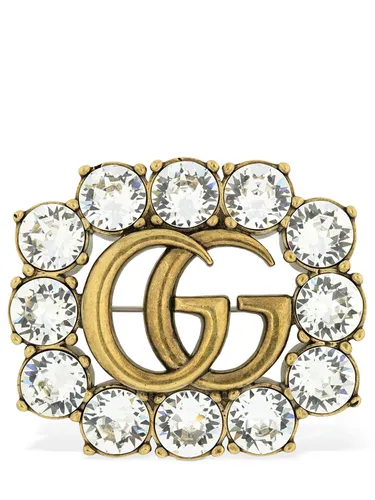 Broche En Cristaux Gg Marmont - GUCCI - Modalova