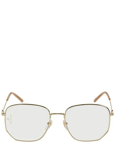 Lunettes De Vue Carrées En Métal Gg0396s - GUCCI - Modalova