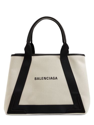 Sac Cabas Moyen En Toile Navy Cabas - BALENCIAGA - Modalova