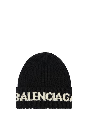 Bonnet En Laine À Logo - BALENCIAGA - Modalova